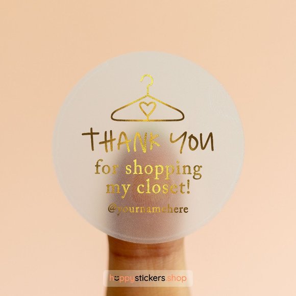 Thank You For Shopping My Closet! Stickers & Labels with your custom text - Picture 13 of 17